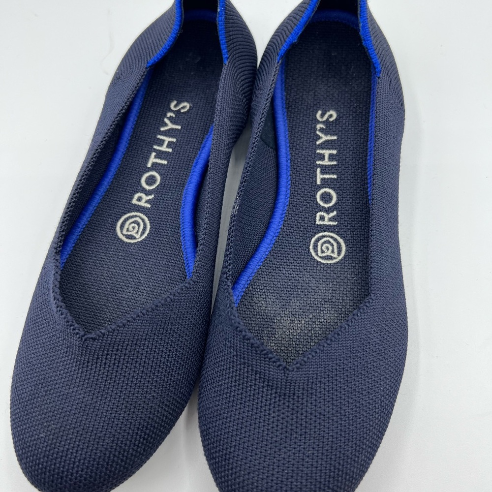Rothy’s Navy blue slip on flats 6.5